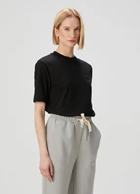 Moncler Regular Fit Siyah T-shirt