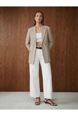Dilvin 60803 Yan Düğme Detaylı Blazer