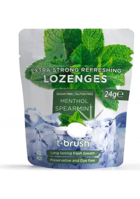 T-Brush Ağız Kokusu Önleyici Mentol ve Nane Aromalı Ağız Pastili - Alkolsüz ve Şekersiz