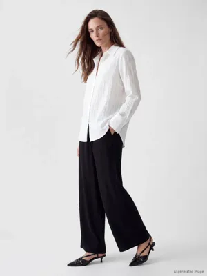 LCW EVERYDAY Beli Lastikli Geniş Paça Kadın Pantolon