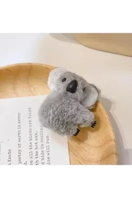 GÜLPEŞE Mini Koala Peluş Mandallı Toka 1 Adet