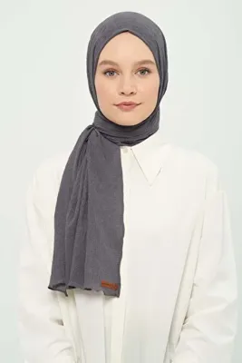 Madame Polo Mio Cazz Şal Füme Nefes Alan Kırışmayan Kaymaz 75x180 Cm