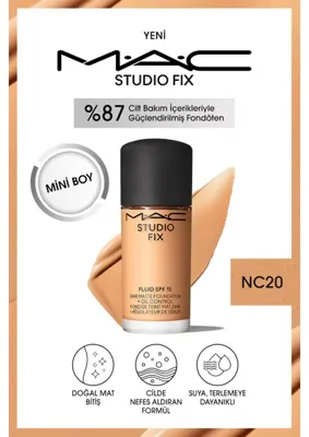 MAC Studıo Fıx Fluıd Spf 15 Mını Mat Fondöten-nc20 15 ml