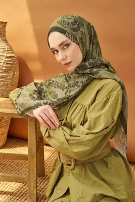 Silk Home Riva Şal Tencel Spring Blossoms Haki