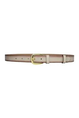 GoDeri %100 Hakiki Deri, Gold Tokalı 3 Cm Vizon Kadın Kemeri; Elbise, Pantolon Kemeri=3cm-kdn-31