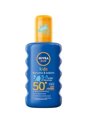 Mabelme Store Sun SPF50+ Çocuklar Için Yüksek Güneş Koruyucu Vücut Spreyi 200ML,EKSTRA Suya Dayanıklı,e&c Vitamini