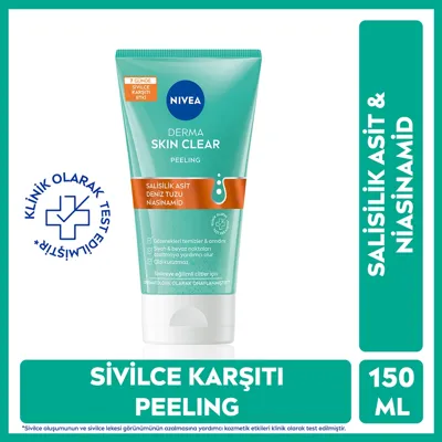 NIVEA Nivea Derma Skin Clear Sivilce Karşıtı Peeling Niasinamid ve Salisilik Asit 150 ml