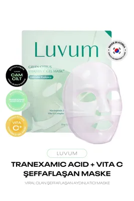 Luvum Şeffaflaşan Jel Yüz Maskesi Green Citrus Vitamin C Aydınlatıcı Etkili