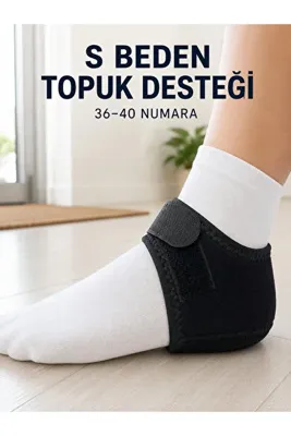 Genel Markalar Topuk Koruyucu Destek Çorabı S Beden 36-40 Numara Cırtlı Esnek Tasarım