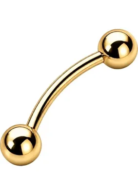 Esplendor 316L Cerrahi Çelik Kaş Piercing Rook Anti Tragus Conch Forward Helix Smiley Septum Surface Snug Daith Frowny Bridge Angel Bites Vertical Labret Nipple Transverse Lobe Gold Renk 10 mm
