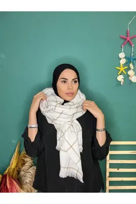 laviyonsa Çizgili kışlık geniş şal & atkı