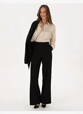 Pierre Cardin Siyah Palazzo Kumaş Pantolon50319006-VR046