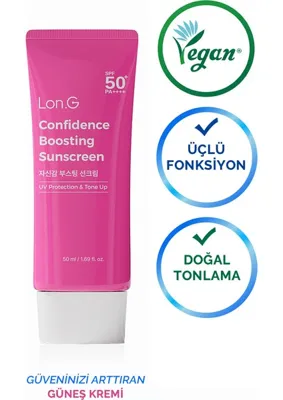 Long Lon.G Confidence Boosting Güneş Kremi SPF 50+ PA+ Nemlendirici & Leke Karşıtı, 50 ml