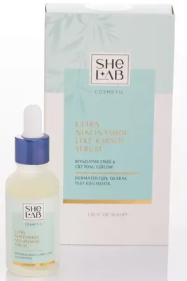 shelab Leke Karşıtı Serum %10 Niacinamide Panthenol- Hyalüronik Asit 30 Ml