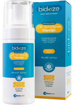 SORA GROUP Bidoze Detoks Etkili Cilt Temizleme Köpüğü 150 ml | Propolis Kolajen ve Ginseng