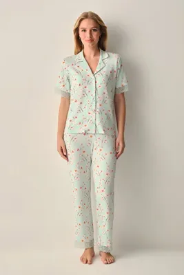 SUWEN Rayne Gömlek Yaka Pijama Takımı