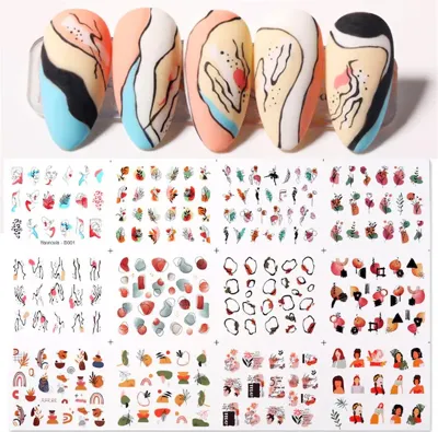 tirnakmania Su Transferli Nail Art Sticker D001 51025-1