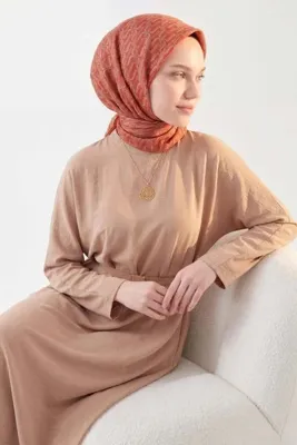 Silk Home Soft Eşarp Zincir Desen Kırmızı 90x90