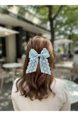 Toka Delisi El Yapımı Fistolu Bebe Mavisi Fiyonk Toka, Özel Tasarım Toka, Kına Nikah Davet Balo Toka