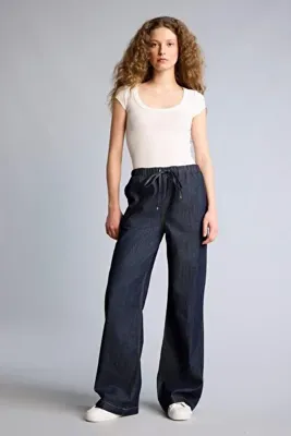 Defacto Wide Leg Orta Bel Geniş Paça Jean Pantolon H1639AX26SM