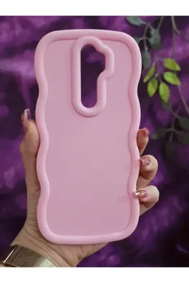 Magic Ring Oppo A5 2020 / A9 2020 Uyumlu Yumuşak Dokulu Dalga Kenarlı Pudra Pembe Kılıf