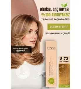 Renna Tüp Saç Boyası 8.73 Açık Karamel