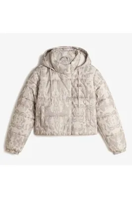 vans Hillgate Aop Cropped Puffer Kadın Gri Mont