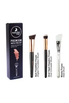 Nascita 3'lü Premium Makyaj Fırça Seti SET157 Nas 136-135-280