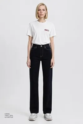 Wrangler Flare Fit Normal Bel Geniş Paça Lacivert Esnek Jean Denim Pantolon