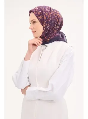 Silk Home Tencel Monare Eşarp Taş Desen Pembe Mor 90x90