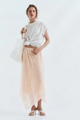H&M Pliseli ve Mendil Kesimli Etek