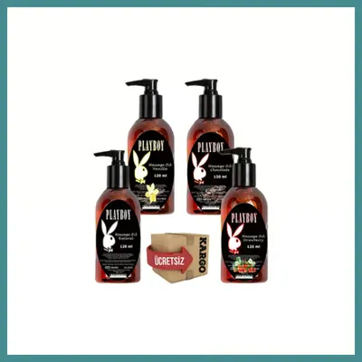 Trendexa Playboy Massage Oil 120 ml 4 Çeşit Vücut Masaj Yağı MAC