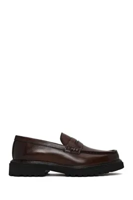 Derimod Erkek Kahverengi Deri Casual Loafer WM820010DV