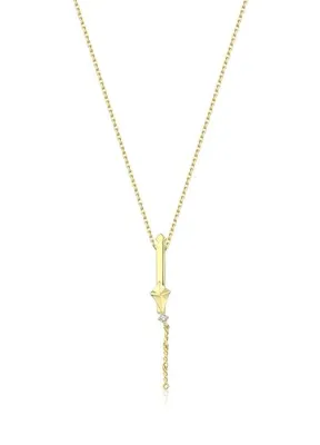 Bendis Design Deniz İ Harfi Gold 925 Ayar Gümüş Kadın Kolye