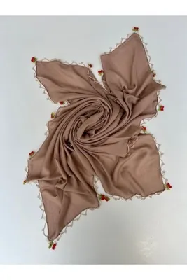 GÜNBATILI El Emeği Kiraz Oyası Yazma Kenarı Boncuklu Tülbent el işi oya