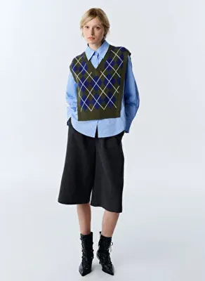 Twist Mavi Kadın Oversize Baklava Gömlek TW6260025158089