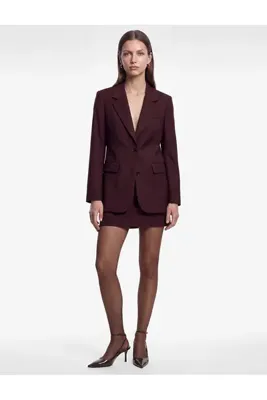 Koton Regular Fit Uzun Kollu Cepli Düğmeli Viskon Karışımlı Blazer Ceket