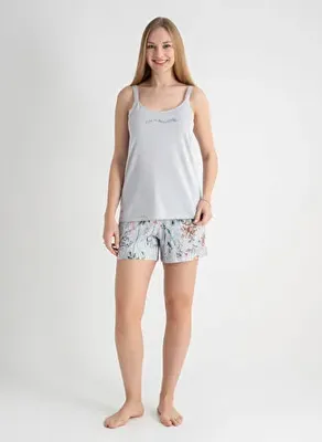 Sixteensixty Gri Kadın Pijama Şort 403SIX-1117-046