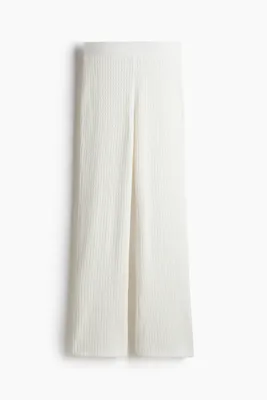 H&M Saç Örgüsü Görünümlü İspanyol Paça Pantolon