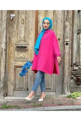 CNG MODA Ayrobin Tesettür Gömlek Büyük Beden