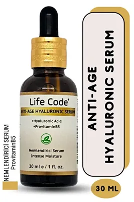 LİFE CODE Hyaluronik Asit Cilt Serumu Yaşlanma Karşıtı Nemlendirici Yenileyici Cilt Serumu 30 ml.
