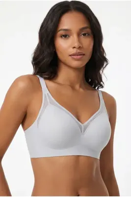 MODA LAZER KESİM TÜL DETAYLI DİKİŞSİZ İZ YAPMAYAN SÜTYEN