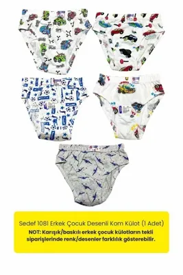 Sedef Yıldızı Sedef 1081 Erkek Çocuk Desenli Kom Külot
