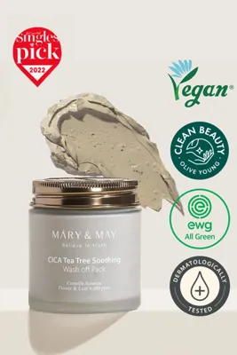 Mary & May Cica Tea Tree Yatıştırıcı Krem Yüz Maskesi 125 Ml Tüm Cilt Tipleri İçin Rahatlatıcı Etki