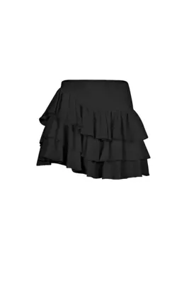 La Sarta Elysia Fırfırlı Şortlu Siyah Skirt