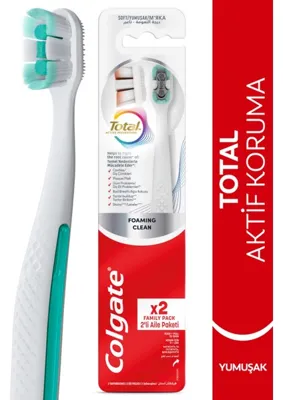 COLGATE Diş Fırçası Total Whitening 1+1 Siyah Yumuşak