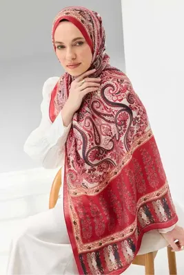 Silk Home Tencel Monare Şal Bohem Kırmızı
