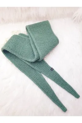 HAPPY HANDMADE YEŞİL KRUVASAN ATKI/Viral Kruvasan Atkı/1.20cm MİNİ ATKI/SOPHİE SCARF/Trend atkı/hediyelik