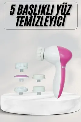 EGE YAPI Cilt Temizleme ve Masaj Aleti 5 Başlıklı ve Önleyici