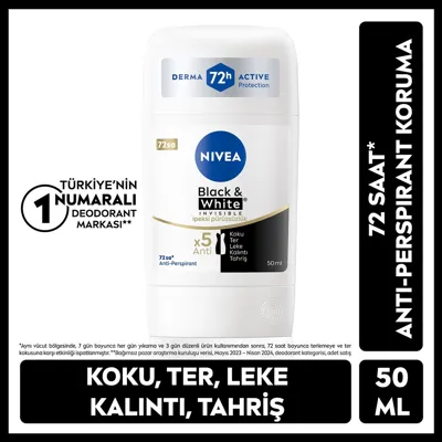 NIVEA Nivea Stick Deodorant Black&White Invisible Clear Women 50 ml